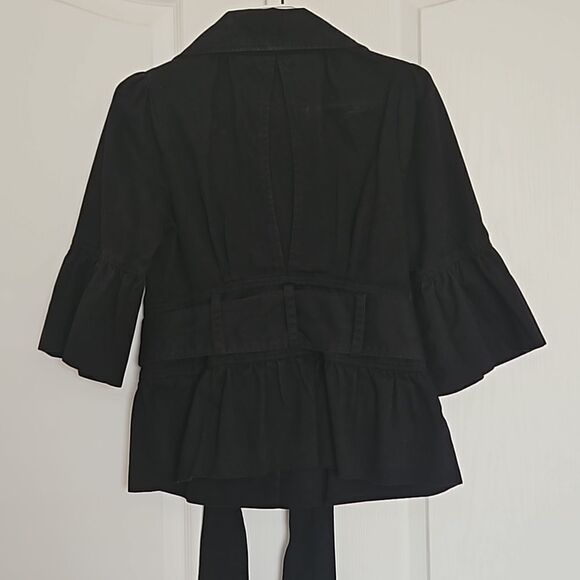 Guess Women's Cotton Blazer With Bell Sleeves Medium Black - Picture 4 of 16